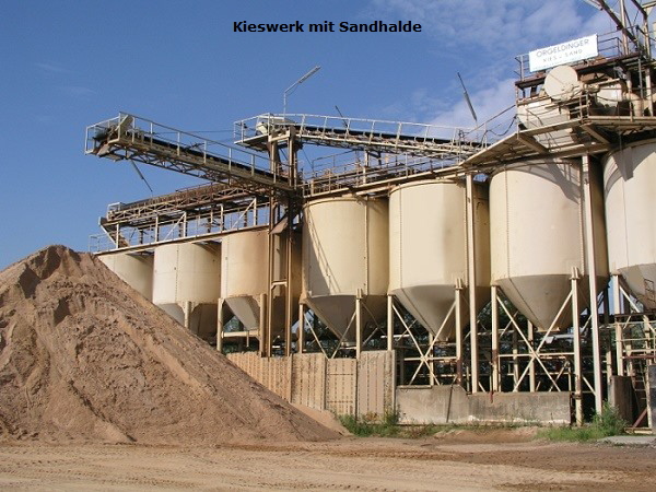 Orgeldinger GmbH & Co. KG - Kies und Sand - Kieswerk mit Sandhalde